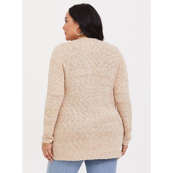 TORRID Tan Textured Slub Cardigan, Size 6 (30) - Picture 5 of 10
